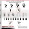 Service Caster 4 Inch 316SS Black Polyurethane Swivel 10mm Threaded Stem Caster Set Brake SS316TS20S414-PPUB-BLK-TLB-M1015-4 - alternate 2
